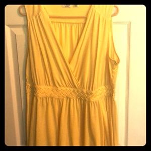 Yellow summer cotton dress